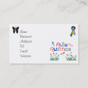 Conciencia del autismo en las tarjetas de visita