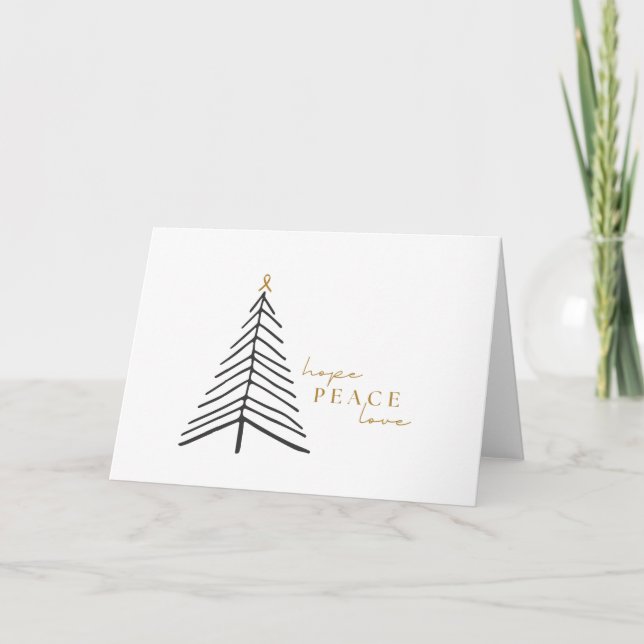 conciencia del cáncer. Tarjetas de felicitación na (Anverso)