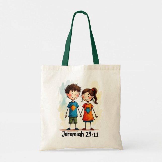 Conciencia sobre el Autismo - Bolsa de mano (Reverso)