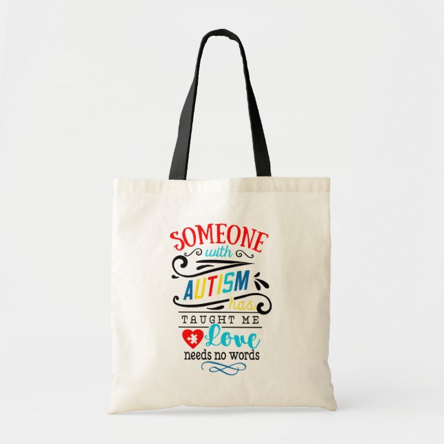 Conciencia sobre el autismo - Bolsa de Tote (Frente)