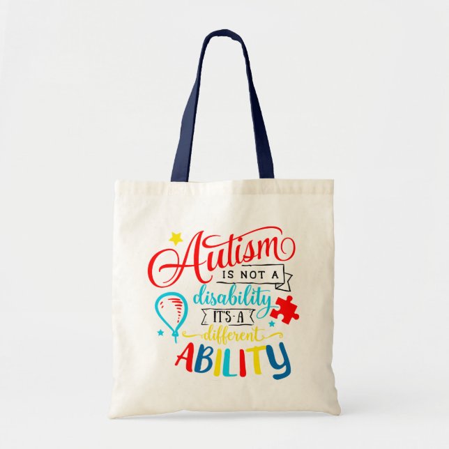Conciencia sobre el autismo - Bolsa de Tote (Frente)