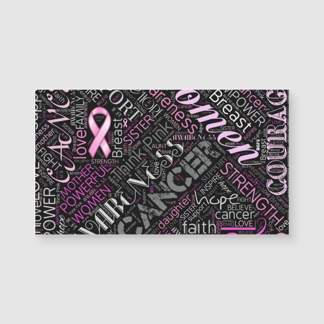 Conciencia sobre el cáncer de mama Word Cloud ID26 (Anverso)
