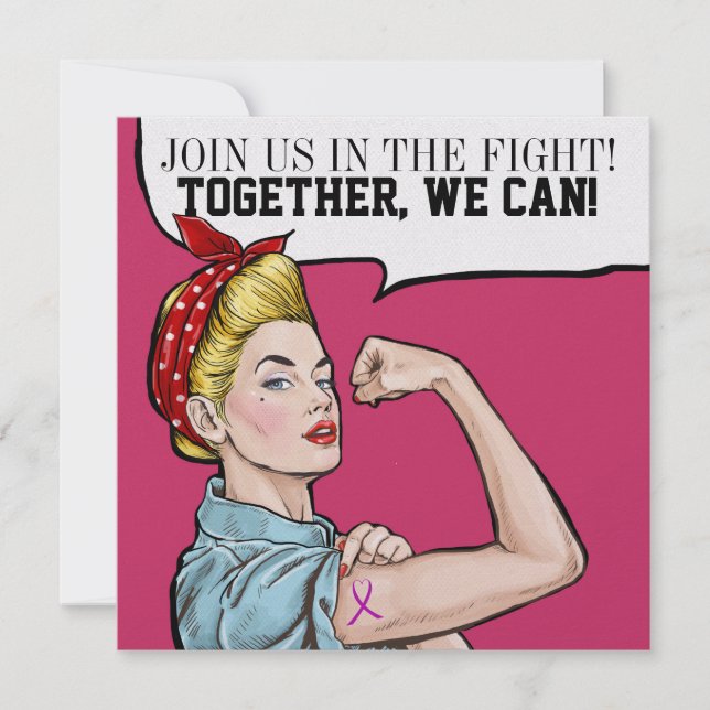 Conciencia sobre el cáncer - Invitación a la cinta (Anverso)