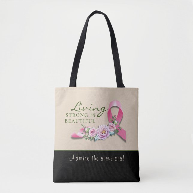 Conciencia sobre el cáncer - La bolsa de la tote e (Anverso)