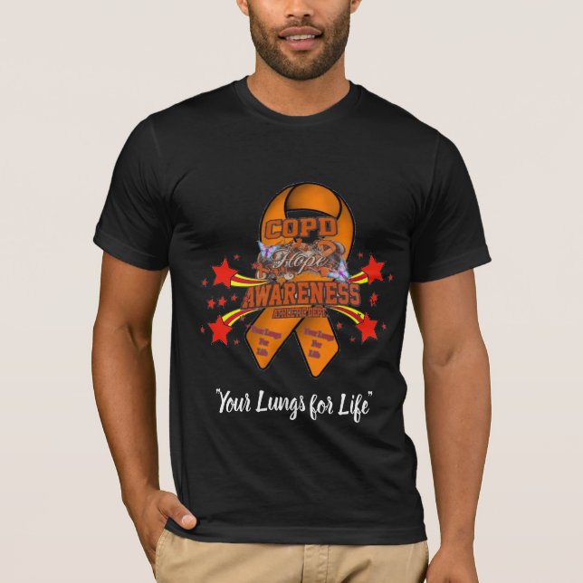 CONCIENCIACIÓN DE LA COPD 2023 Camiseta negra (Anverso)