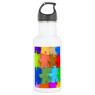 Concienciación sobre autismo Botella de agua del r