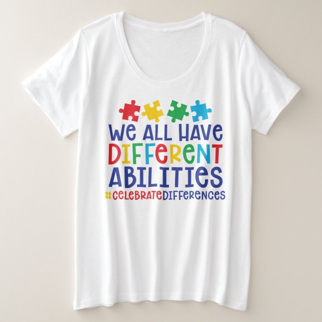 Concienciación sobre autismo Camiseta básica para  (Anverso del diseño)