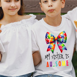 Concienciación sobre autismo Niños Apoyo a Hermana