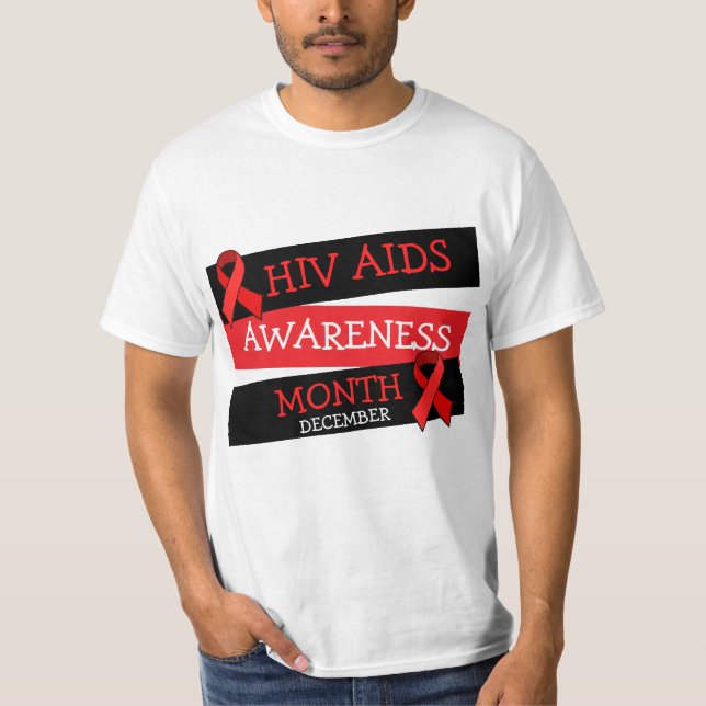 CONCIENCIACIÓN SOBRE EL VIH/SIDA MENSUAL Camisa de (Anverso)