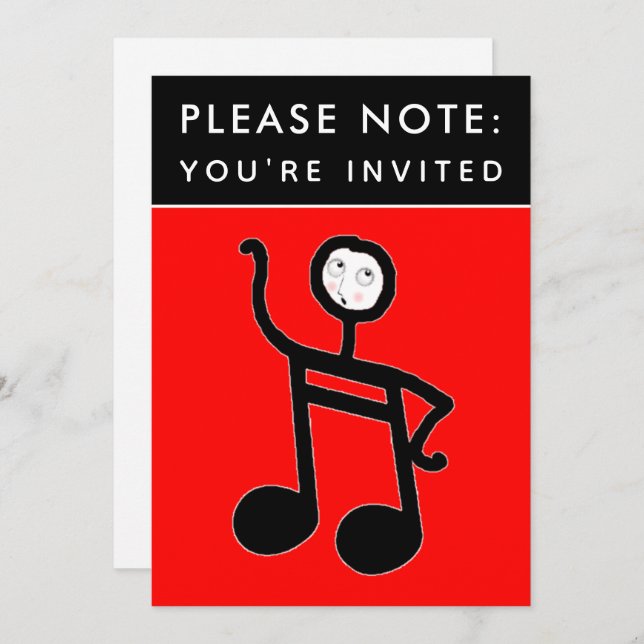 Concierto de música Piano Invitación Recital (Anverso / Reverso)