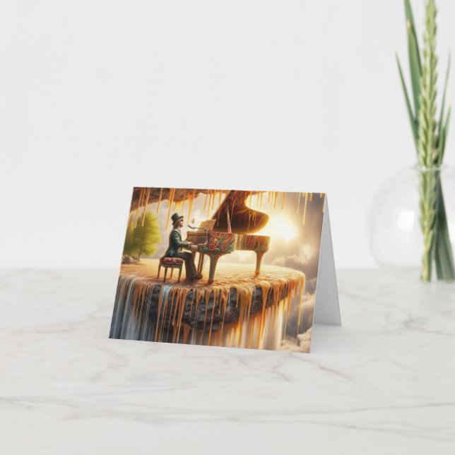 CONCIERTO DE PIANO SOBRE TARJETA ARTÍSTICA DE HIEL (Anverso)