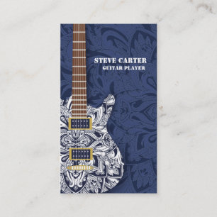Concierto eléctrico de la tarjeta del artista de