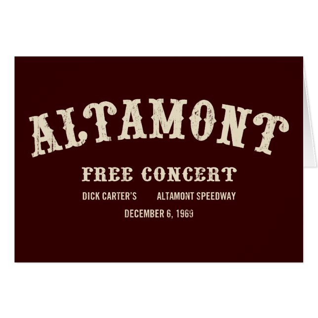 concierto libre de altamont (Anverso (Horizontal))