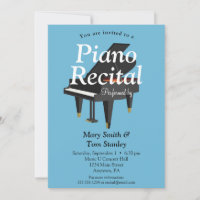 Concierto musical de invitación recital de piano