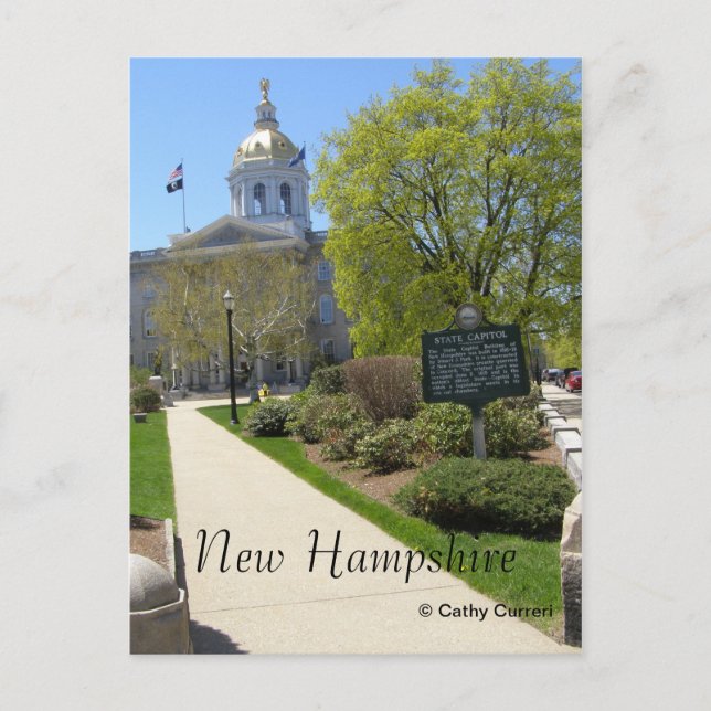 Concord, tarjeta postal de New Hampshire (Anverso)
