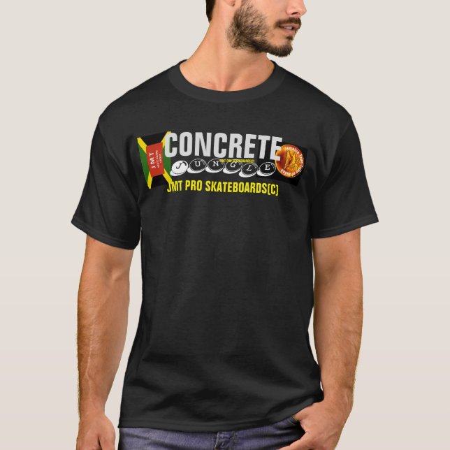 CONCRETO JUNGLE JMT Camiseta básica oscura (Anverso)