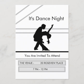 Concurso de Fiesta de invitación nocturna de baile
