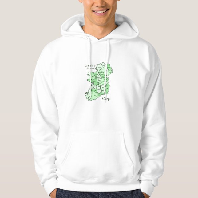 Condados de las camisetas del mapa de Irlanda (Anverso)