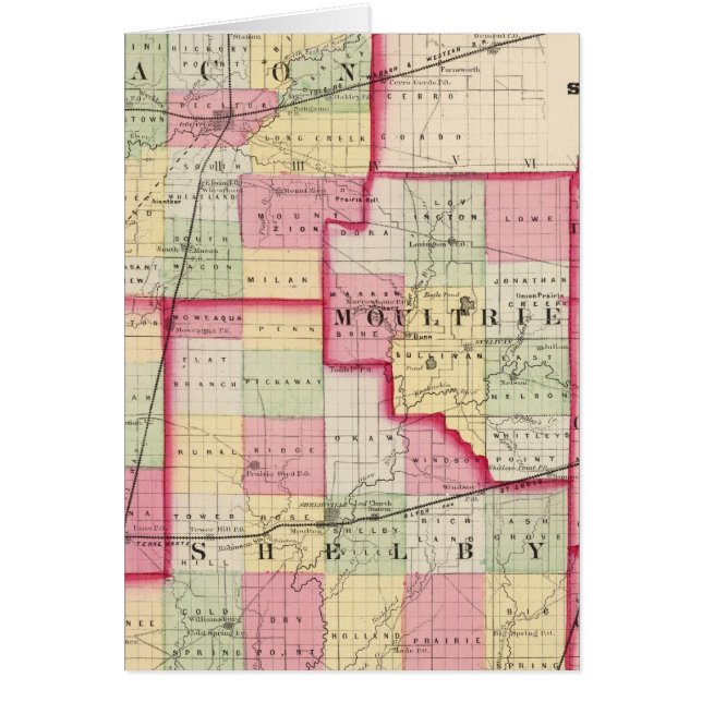 Condados de Macon, Moultrie y Shelby (Frente)