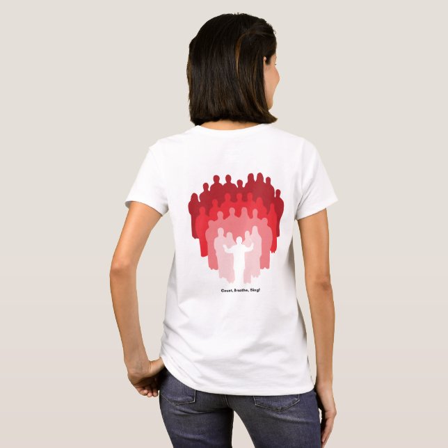 ¡Conde, Respira, Canta! Camiseta para mujeres (Reverso completo)