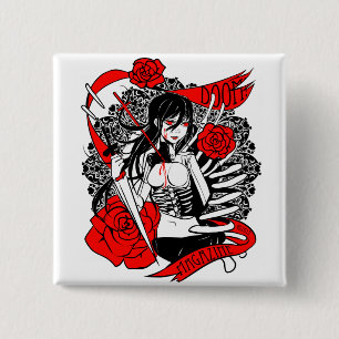 ¡CONDENACIÓN! Botón cuadrado de los "rosas" de 