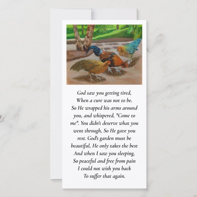 Condolences Blessing Purple, Blue, Orange Prayer (Anverso)