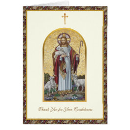 Condolencia funeraria católica del Buen Pastor