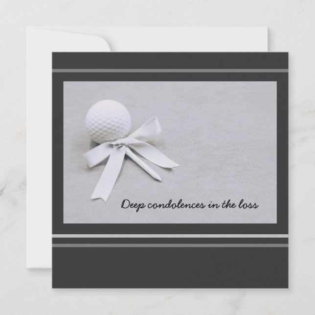 Condolencias de golf en la pérdida de golfista en  (Anverso)