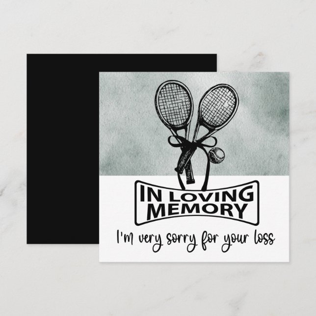 Condolencias de tenis Perdón por tu pérdida (Anverso / Reverso)