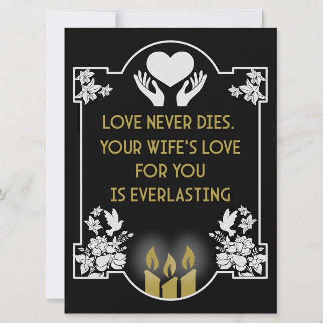 Condolencias Esposa de mensajes (Anverso)