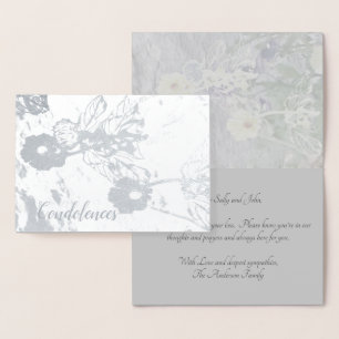 Condolencias y solidaridad tarjeta floral Relieve 