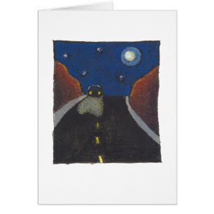 Conducción en el dibujo único del paisaje del arte