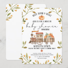 Conducción por calabaza Invitación a Baby Shower c