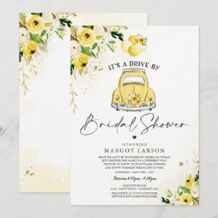 Conducción Por Ducha Bridal Invitación Floral Amar