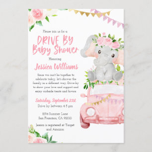 Conducción por invitación de Baby Shower para niña