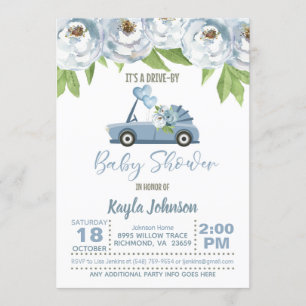 Conducir por invitación de Baby Shower - Boy