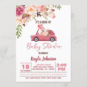 Conducir por invitación de Baby Shower - Chica