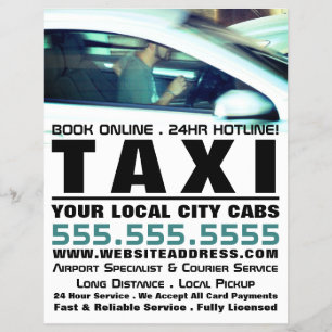 Conductor, empresa Taxi Cab con lista de precios