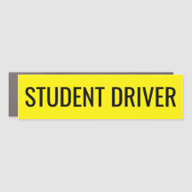 CONDUCTOR ESTUDIANTE. Simple. Imán para coche