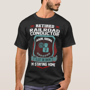 Conductor jubilado de ferrocarril camiseta de casa