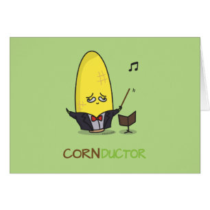 Conductor lindo del maíz del dibujo animado de