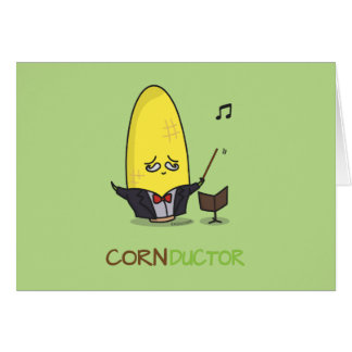 Conductor lindo del maíz del dibujo animado de