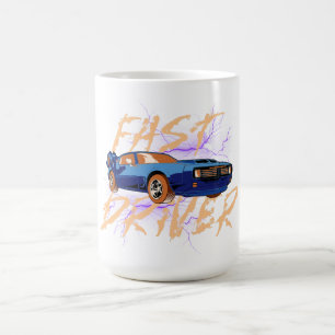 CONDUCTOR RÁPIDO - taza de CAFÉ azul