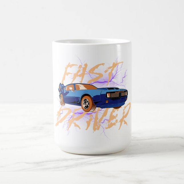 CONDUCTOR RÁPIDO - taza de CAFÉ azul (Centro)