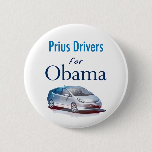 Conductores de Prius para el botón de Obama (Anverso)