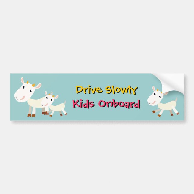 Conduzca lentamente a la pegatina para el (Frente)