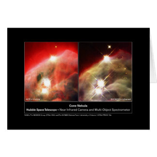 Cone Nebula NGC 2264 Hubble Visible vs. Infrarrojo