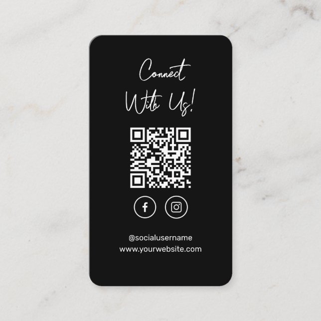 Conéctate Con La Tarjeta De Negocios De Código QR  (Anverso)