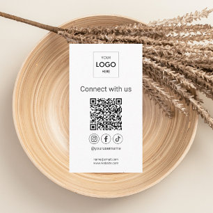 Conéctese con nosotros, Social Media Logo Tarjeta