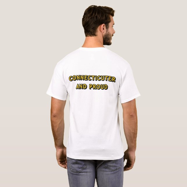 Conecticuter y una camisa simple y orgullosa (Reverso completo)
